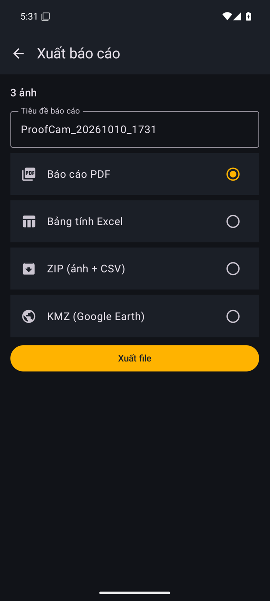 Export to PDF, Excel, ZIP and KMZ
